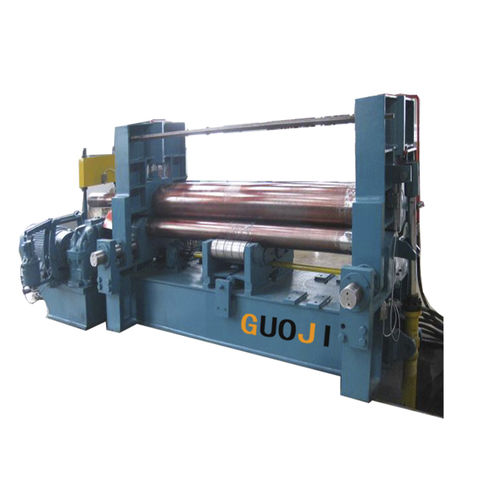 Máquina roladora con 3 rodillos - GJW11S-35X2500 - Nantong Guoji Machinery Equipment Co.,Ltd. - hidráulica / automática / con panel de control portátil