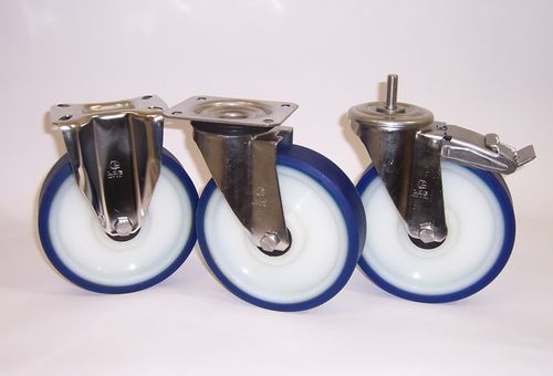 Ruedecilla giratoria - ADINYL SOFT + INOX20 - LAG SPA - con platino giratorio / con rodamiento de bolas / con freno