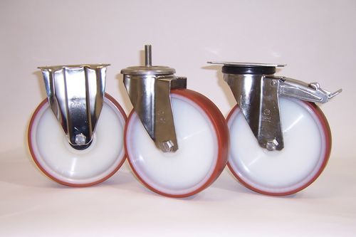 Rueda con aro - NYLPOL + INOX20 series - LAG SPA - de poliamida / de bolas / de poliuretano