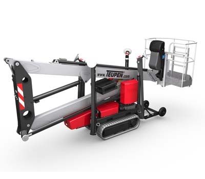 Cesta telescópica con orugas - LEO 13 GT - Teupen - alimentada por batería / compacta