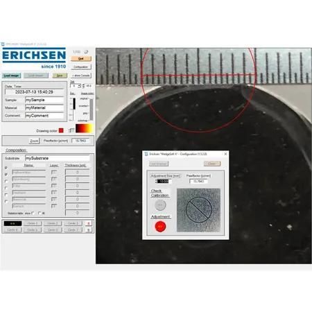 Medidor de espesores de materiales plásticos - WedgeSoft X - ERICHSEN GmbH & Co. KG - de materiales / de revestimiento / para estructura de hormigón