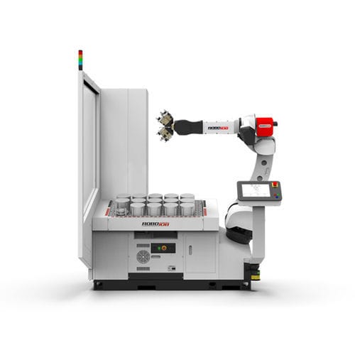 Célula robotizada de carga - Turn-Assist Essential - RoboJob - de descarga / para piezas pequeñas / compacta