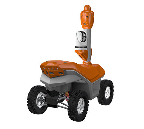 Robot de vigilancia móvil - ARGUS - SMP Robotics Systems Corp. - para exterior / con dispositivo acústico