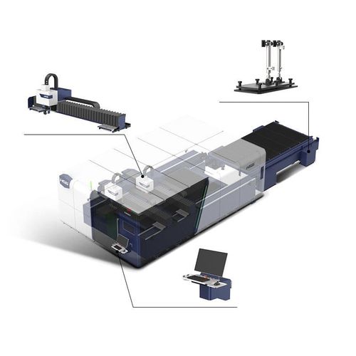 Máquina de corte alta potencia - GV - HSG LASER CO.,LTD - láser 2D / láser de fibra / para metal
