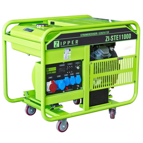 Grupo electrógeno con motor de gasolina - ZI-STE11000 - Zipper Maschinen - trifásico / con ruedas / inyección directa