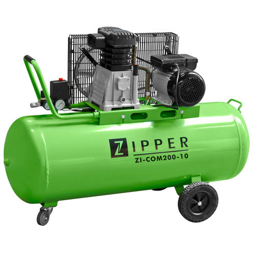 Compresor de aire - ZI-COM200-10 - Zipper Maschinen - eléctrico / con ruedas / industrial