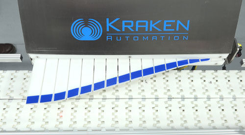Transportador de banda - Kraken Automation - con cadena / convergente / desviador