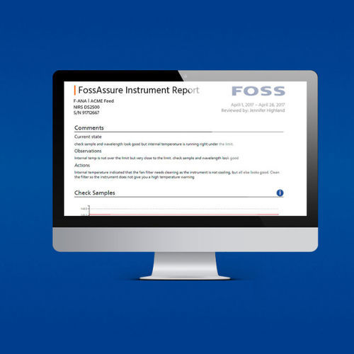 Sistema de supervisión de condiciones para máquina - FossAssure™ - FOSS - para control de proceso / para la industria agroalimentaria / en tiempo real