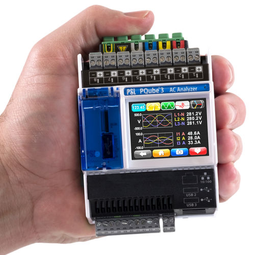 Analizador de potencia - PQube 3 - Power Standards Lab - de red eléctrica / compacto / en tiempo real
