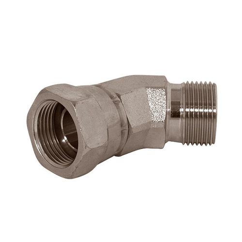 Adaptador hidráulico industrial - 7303 series - Hydroscand - roscado / de acero / acodado