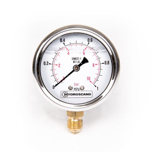 Manómetro diferencial - 836000 series - Hydroscand - de esfera / roscado / de acero