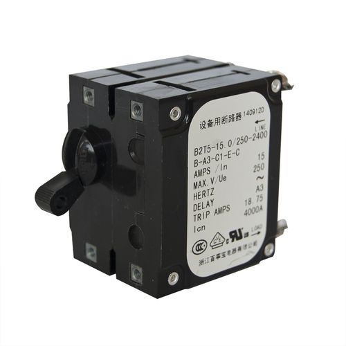 Disyuntor hidráulico-magnético - B2 series - ZHEJIANG BSB ELECTRICAL APPLIANCES CO.,LTD - de rearme manual / para la distribución / motor