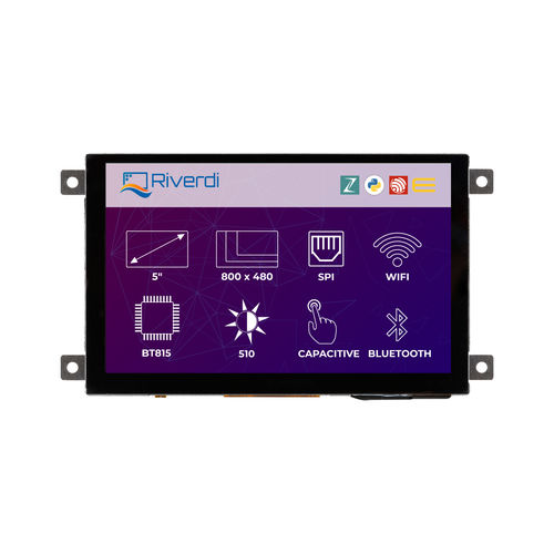 Módulo de visualización LCD - RiTFT-50-IOT-CAP - Riverdi - 800 x 480 / industrial / programable