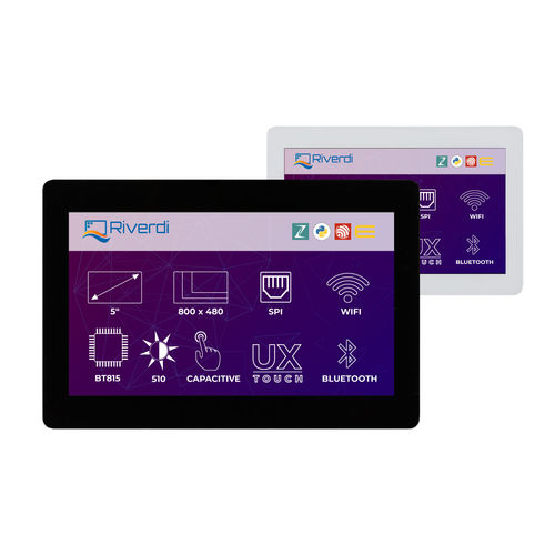 Módulo de visualización LCD - RiTFT-50-IOT-UX - Riverdi - 800 x 480 / industrial / programable