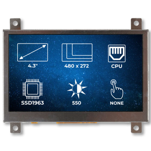 Módulo de visualización TFT - RVT4.3A480272CFWN36 - Riverdi - 480 x 272 / industrial