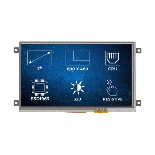 Módulo de visualización LED - RVT70AQSFWR36 - Riverdi - TFT / con pantalla táctil resistiva / 800 x 400