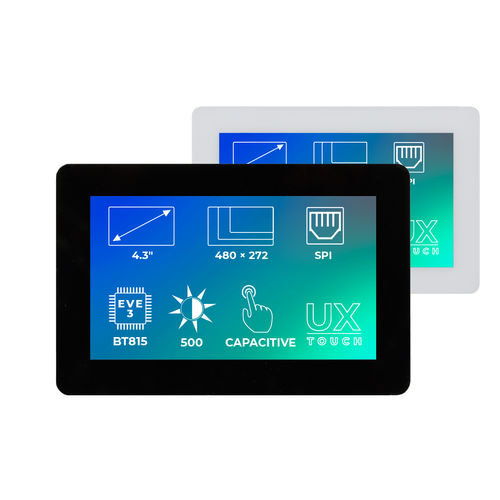 Módulo de visualización TFT - RiTFT-43-CAP-UX - Riverdi - con pantalla táctil capacitiva / 480 x 272 / industrial