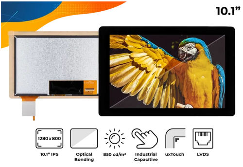 Visualizador TFT - RVT101HVLNWC00-B - Riverdi - IPS / 10.1" / de precisión