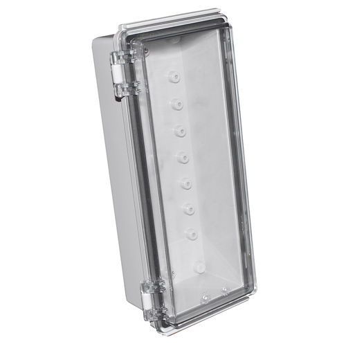 Caja con tapa abatible - CHDX8-222C-  X8 Series - CamdenBoss Ltd - para instalación en pared / rectangular / de policarbonato