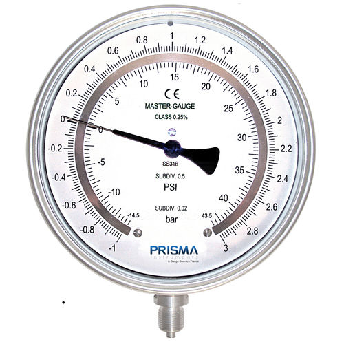 Manómetro de esfera - MP - Prisma Instruments - roscado / NPT 1/2 / de aluminio