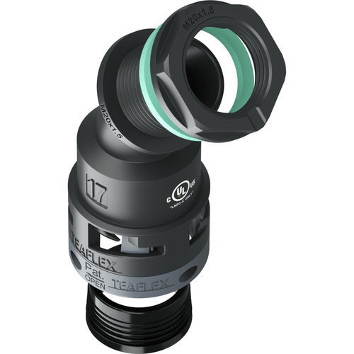 Racor acodado - U8BBF17M20 - Teaflex S.p.a - DIN / de poliamida / de PA