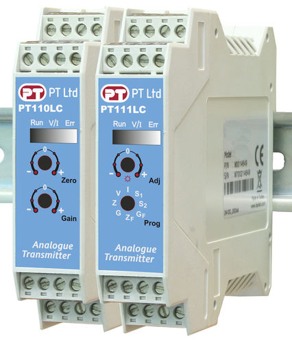 Acondicionador de señal para captor de fuerza - PT11 series - PT Limited - analógico / en riel DIN / para galga extensiométrica