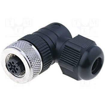 Conector de datos - CON-M12X4-ANGX - PT Limited - hembra / de tornillo / M12