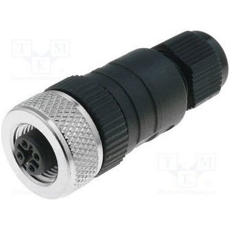 Conector de datos - CON-M12X4-STRX - PT Limited - recto / hembra / de tornillo