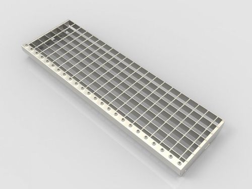 Rejilla de metal - SP-stair treads - Staco Polska Sp. z o.o. - soldada / para productos químicos / para la industria alimentaria