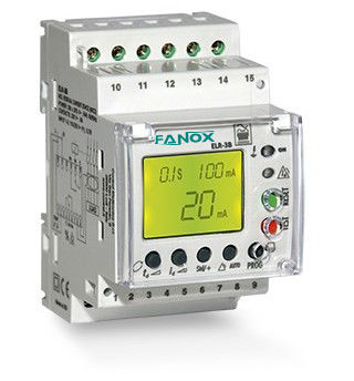 Relé de control de fuga a tierra - ELR-3B - FANOX ELECTRONIC - AC / DC / en riel DIN