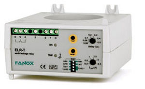 Relé de protección de fuga a tierra - ELR-T - FANOX ELECTRONIC - para motor eléctrico / en riel DIN / temporizador