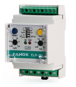Relé de protección de fuga a tierra - ELR-3C - FANOX ELECTRONIC - en riel DIN / temporizador / ajustable