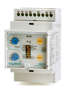 Relé de protección de fuga a tierra - DM30 - FANOX ELECTRONIC - en riel DIN / ajustable / modular