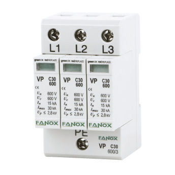 Protector de sobretensión clase II - VP C30 600/3 - FANOX ELECTRONIC - de instalación eléctrica / compacto / con varistor