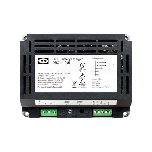 Cargador de baterías en riel-DIN - DBC-1 - DEIF - universal / seco / automático