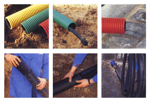 Funda de protección - EUCAPROTECT - Eupen Plastic Pipe Division - acanalada / para cables / de PEAD