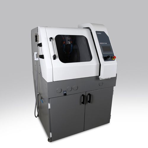 Máquina de corte vertical - SERVOCUT 402-MA series - Metkon Instruments Inc. - con cuchilla oscilante / para metal / para correas