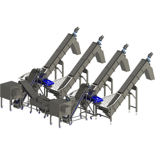 Transportador de tornillo - FMT - Food Processing Technology - inclinado / de transporte / para alimentos