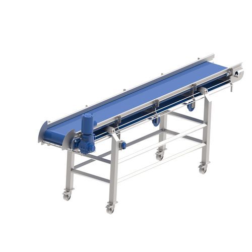 Cinta transportadora de PU - FB 04-30 - EIMA Engineering GmbH - superficie con tacos / para la industria agroalimentaria / azul