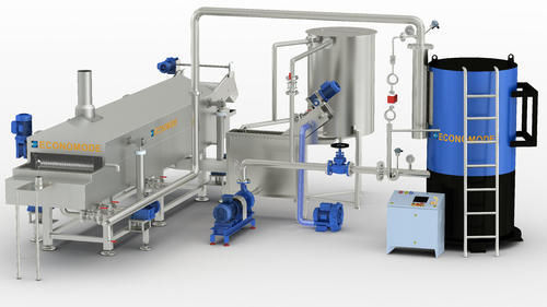 Freidora industrial continua - Economode Food Equipment (India) Pvt. Ltd. - de namkeen / de acero inoxidable