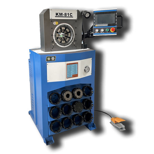 Engastadora para tubos flexibles hidráulicos - KM-81C - Handanshi Kangmai Hydraulic Equipment Co. Ltd. - de racores de codo / automática / hidráulica