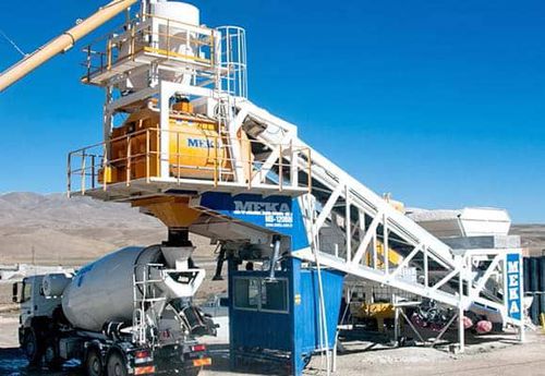 Planta de hormigón semimóvil - M120 - MEKA Crushing Screening and Concrete Batching Technologies - continua / de 2 cuerpos