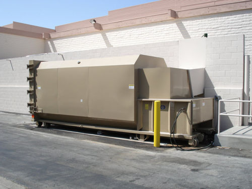 Compactador de basura cartón - Blue Rhino Industries of America - de madera / móvil / horizontal