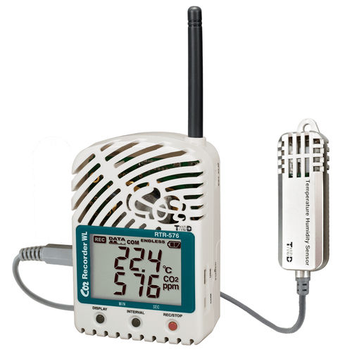 Data logger de CO2 RTR576 series T&D Corporation de temperatura