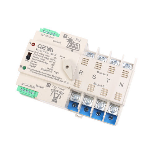 Commutador de transferencia automático - W2R - Zhejiang Geya Electrical Co., Ltd - para alimentación de emergencia / compacto / 4 polos