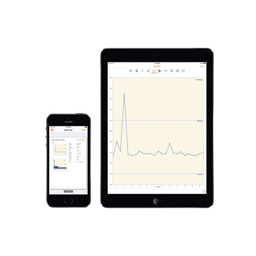 Aplicación móvil de transmisión de datos - ElcoMaster® - Elcometer - de filmación de inspección / Androïd / iOS