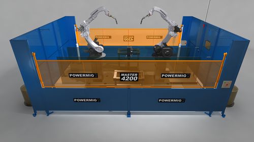 Célula robotizada de soldadura - MASTER 4200 - Powermig - para piezas grandes