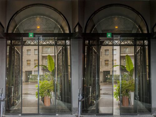 Puerta corredera - TSA 4 - Ponzi - de vidrio / para interior / para exteriores