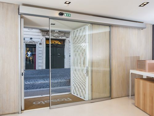 Puerta corredera - ASD 1 - Ponzi - de vidrio / para interior / para exteriores