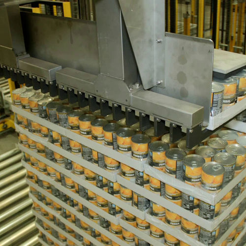 Paletizador de latas de conservas - Sinterpack - robotizado / de manipulación / para la industria alimentaria